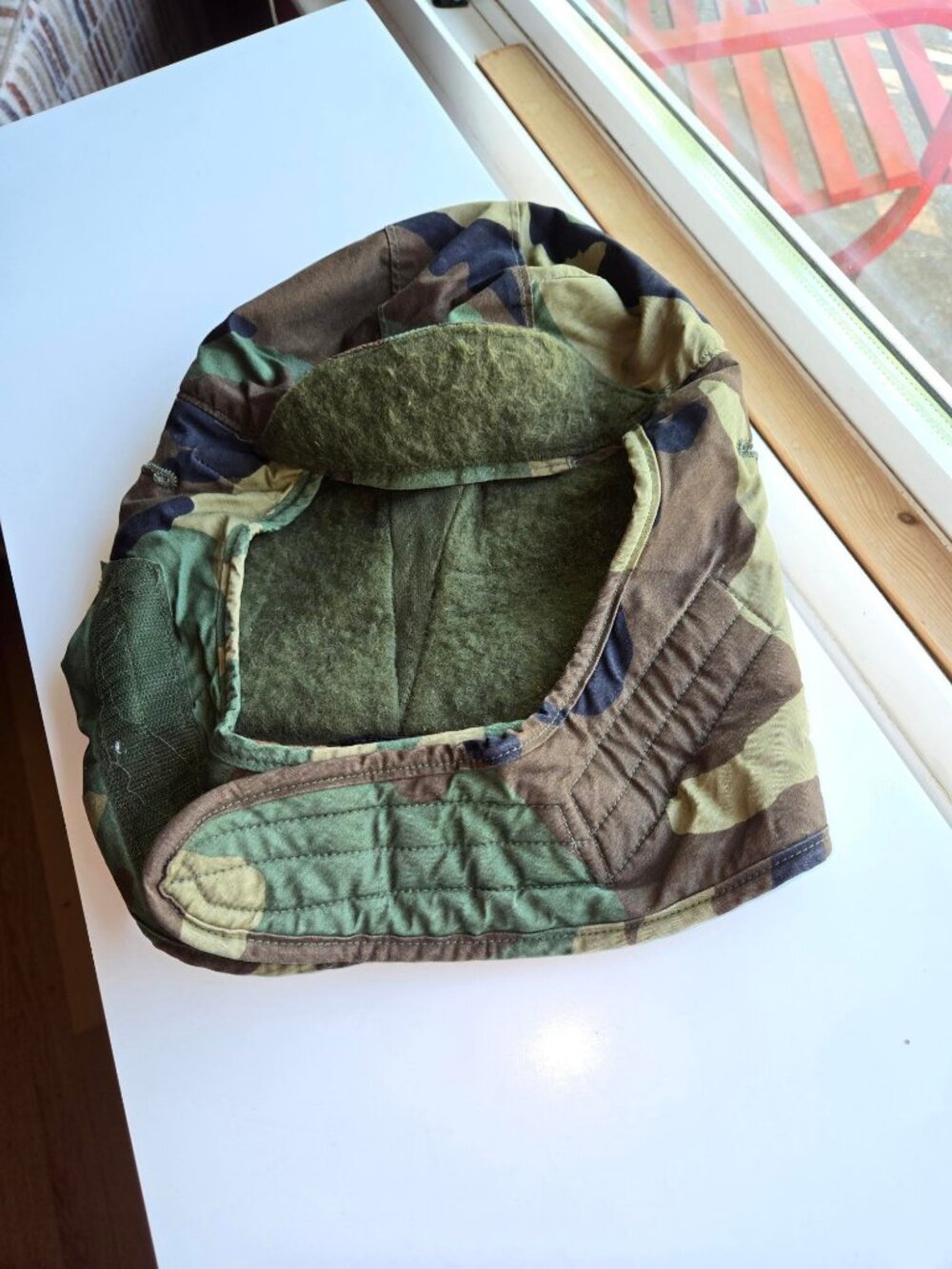 US MIlitary Class 2 Cap Cold Weather Insulated Helmet Liner Woodland Camo